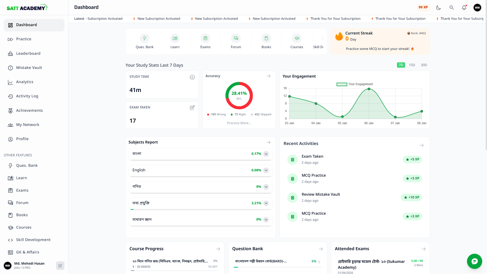 Satt Academy Platform
